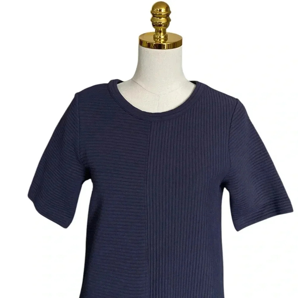 BODEN | Women’s Navy Blue Hattie Textured Ribbed Shift Dress Size 8 - Picture 8 of 10